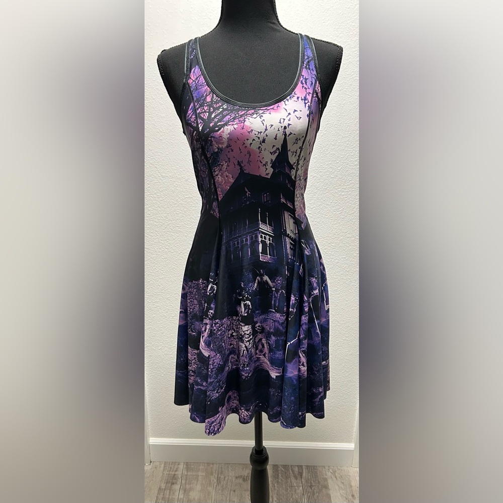 Blackmilk Cthulhu Vs. Haunted House Inside Out Dress - L - Multicolored - Used